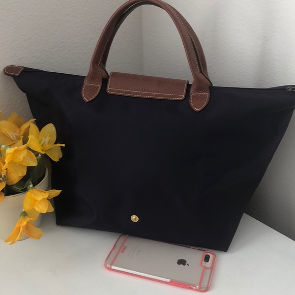 Longchamp Le Pliage med tote in deep blue - Picture 3 of 8